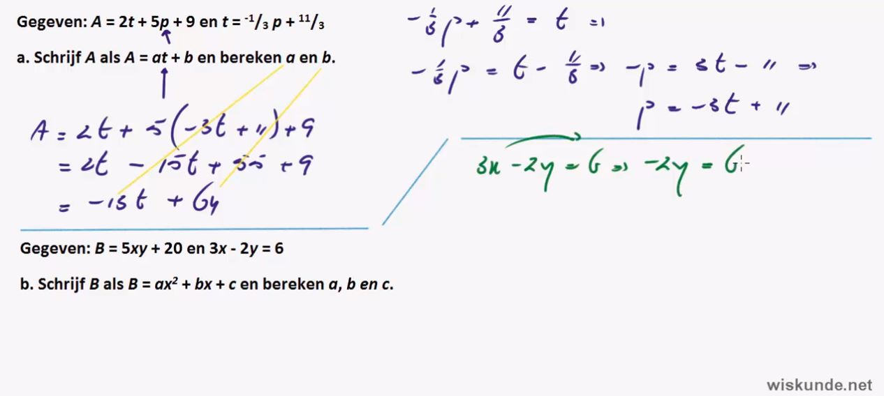 Formules met meer variabelen opgave 52