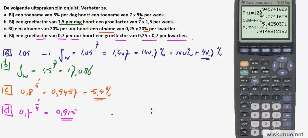 Exponentiele groeiformules Opgave 23