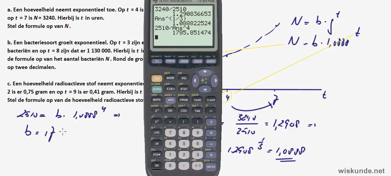 Exponentiele groeiformules Opgave 26