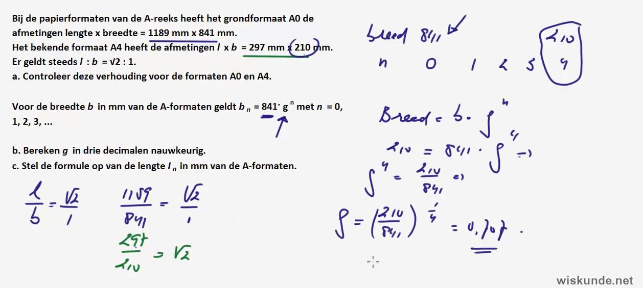 Exponentiele groeiformules Opgave 32