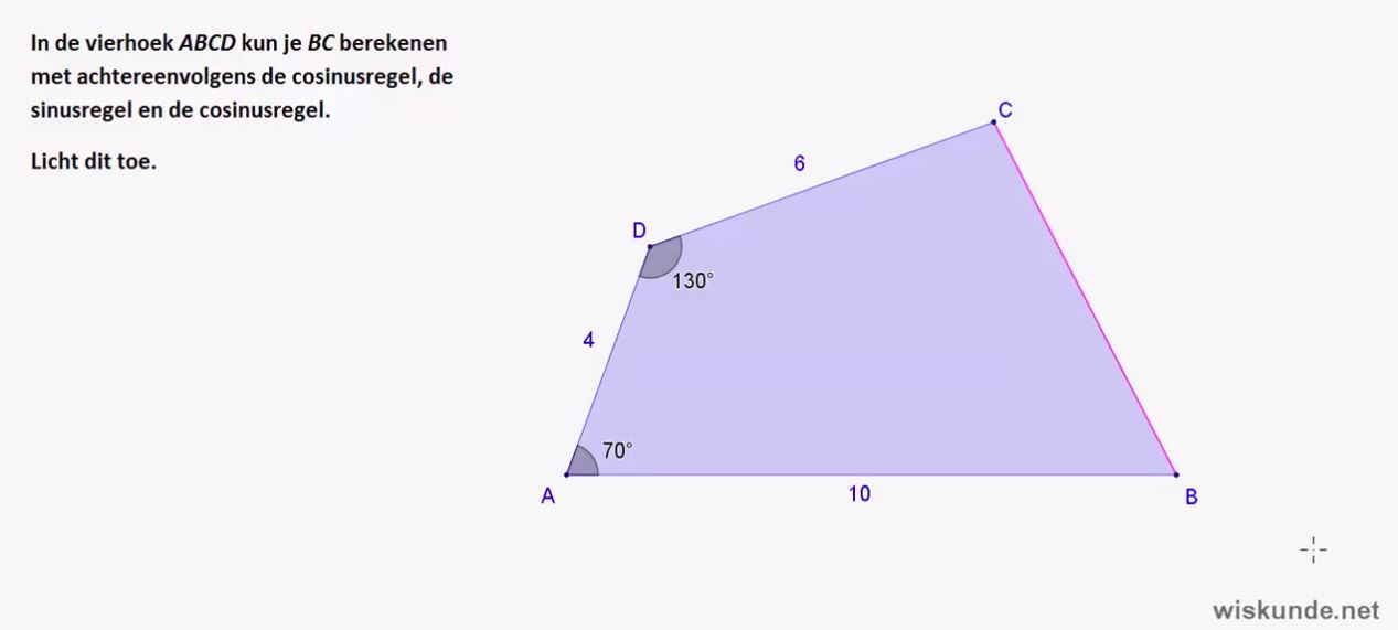 Afstanden en hoeken opgave 9