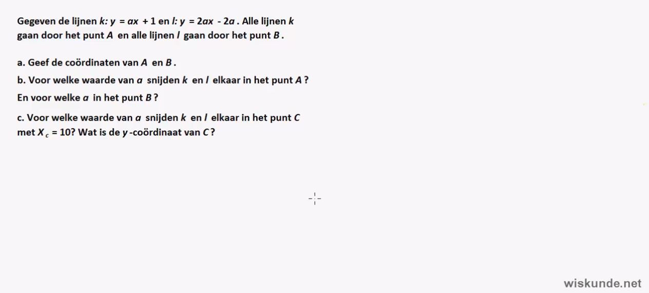 Lineaire functies opgave 7