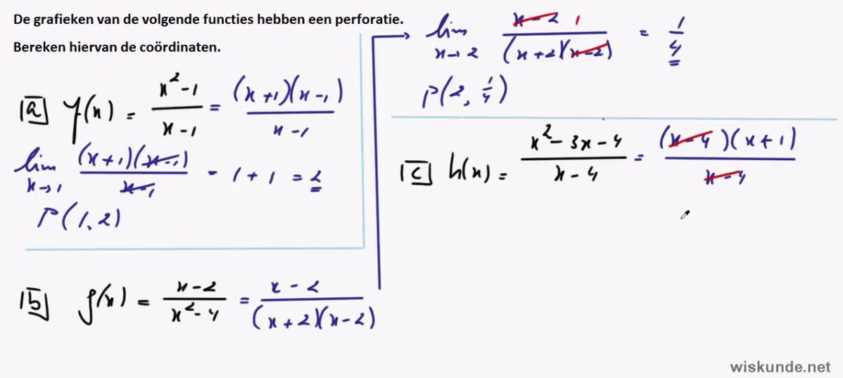 Limiet en afgeleide opgave 43