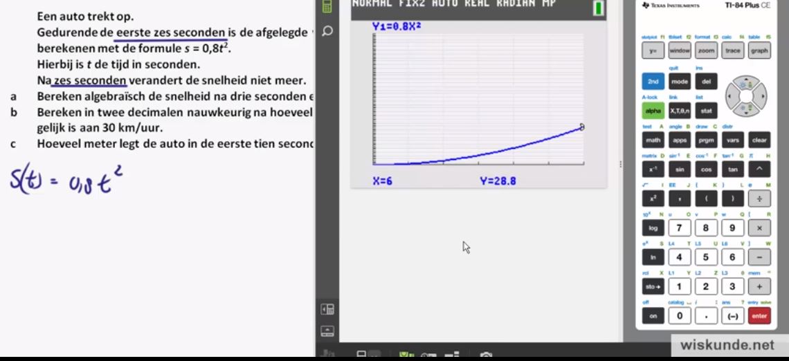 Toepassingen van de afgeleide opgave 75