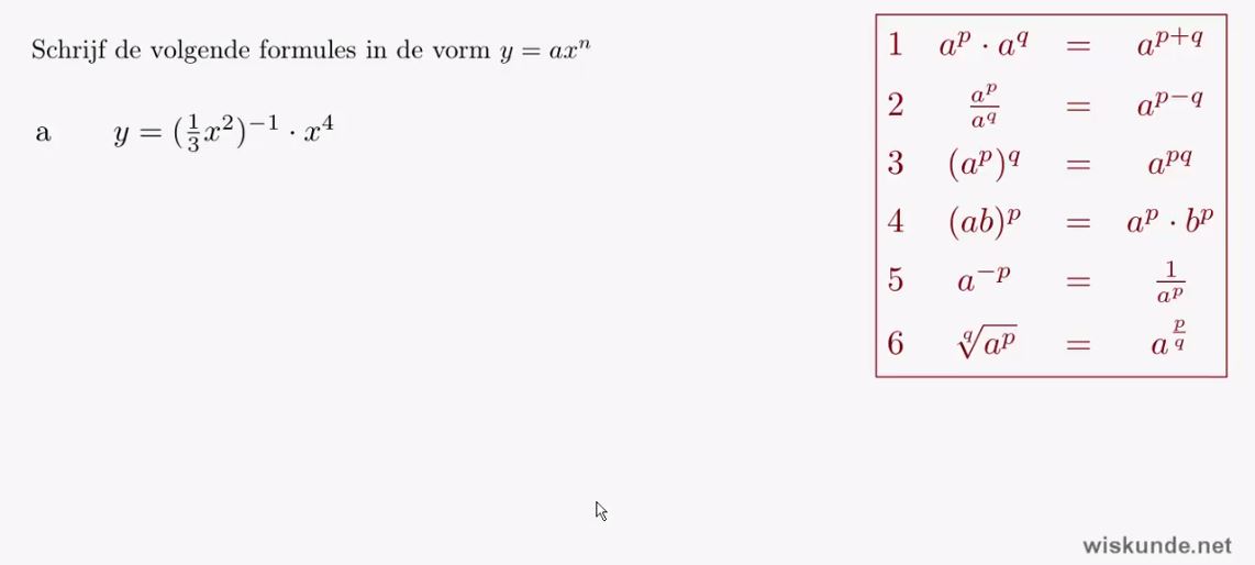 Machten met negatieve en gebroken exponenten Opgave 32
