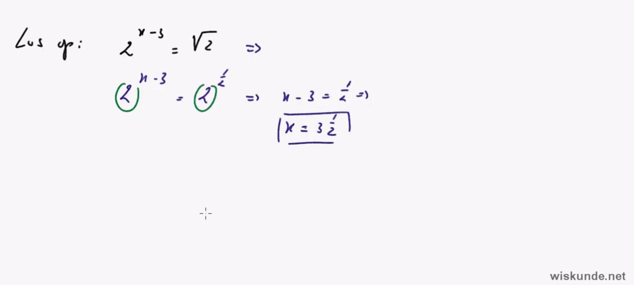 De standaardfunctie  f(x) =  g<sup>x</sup> Opgave 56