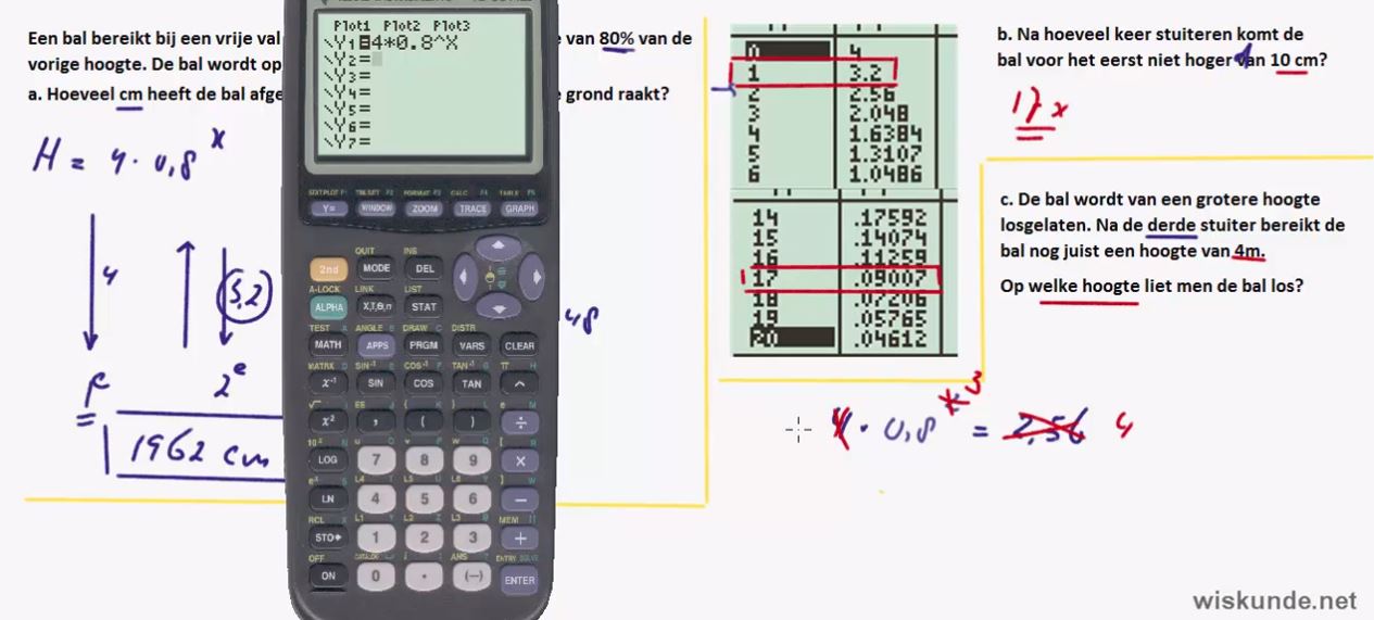 Exponentiele groei Opgave 84