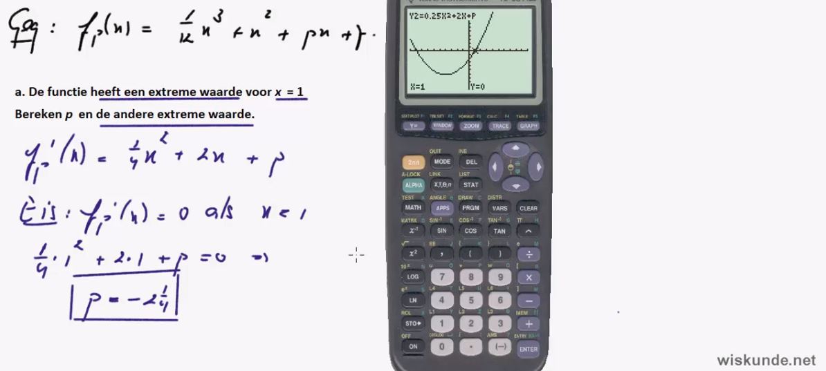 Toppen en snijpunten opgave 72