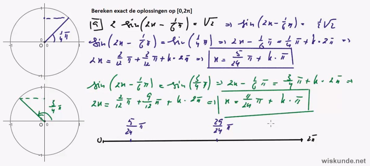 Goniometrische vergelijkingen Opgave 27