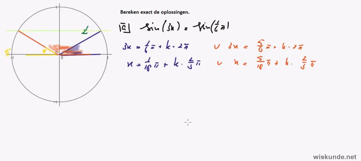 Goniometrische vergelijkingen Opgave 34