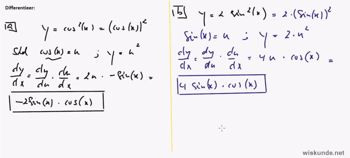Goniometrische functies differentieren opgave 76