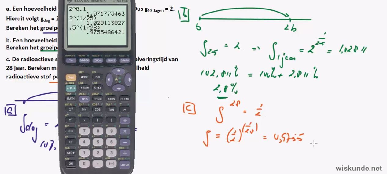 Exponentiele en logaritmische formules opgave 44