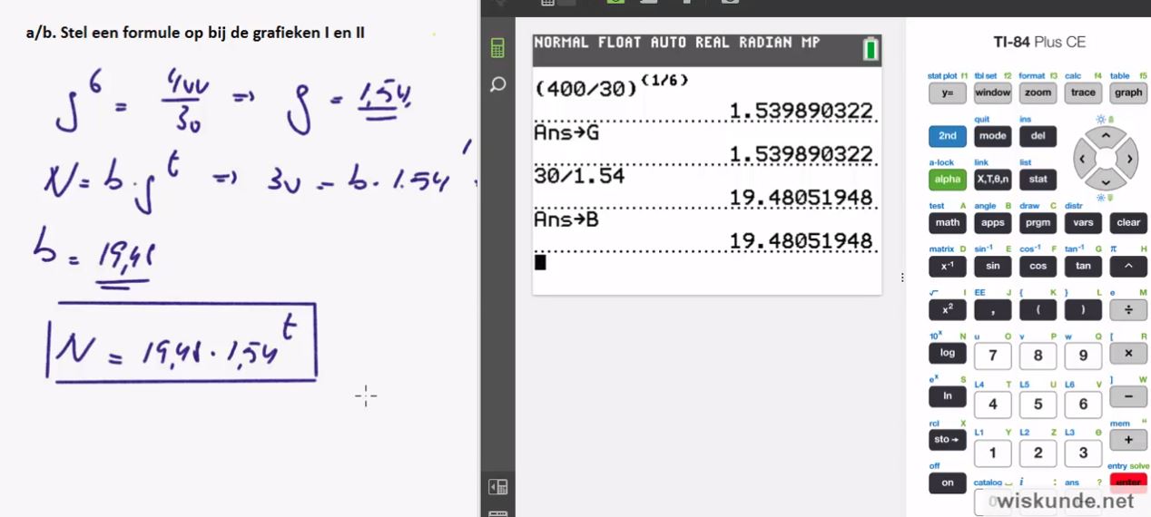 Exponentiele en logaritmische formules opgave 51