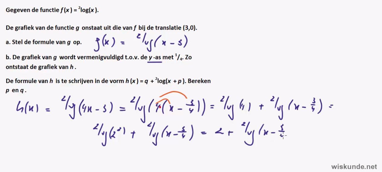 Exponentiele en logaritmische formules opgave 56