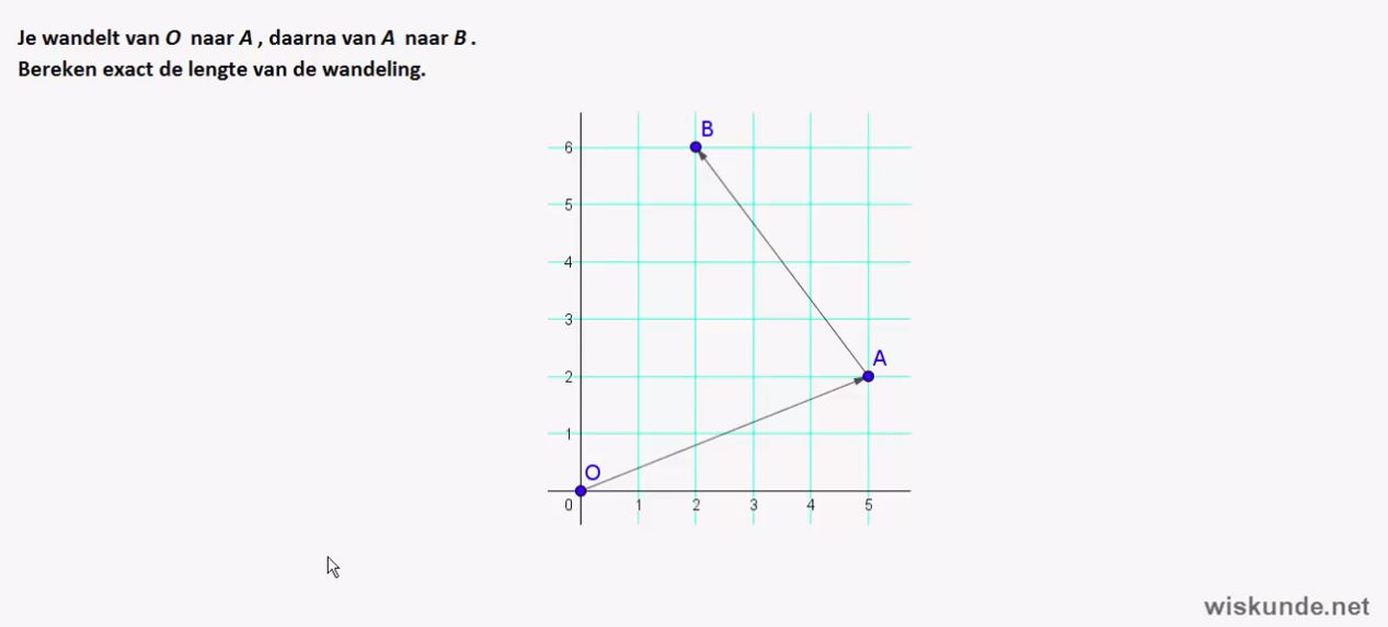 Vectoren en lijnen opgave 1