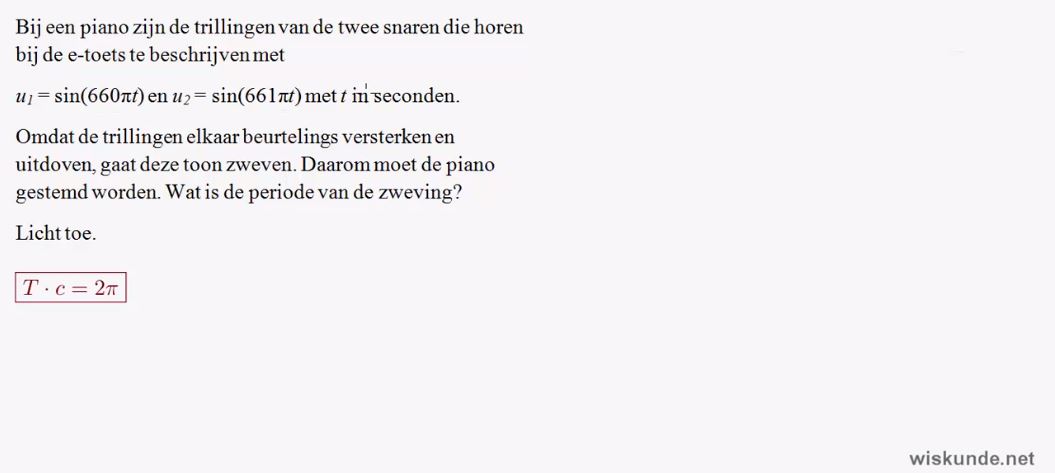 Cirkelbewegingen en trillingen Opgave 46