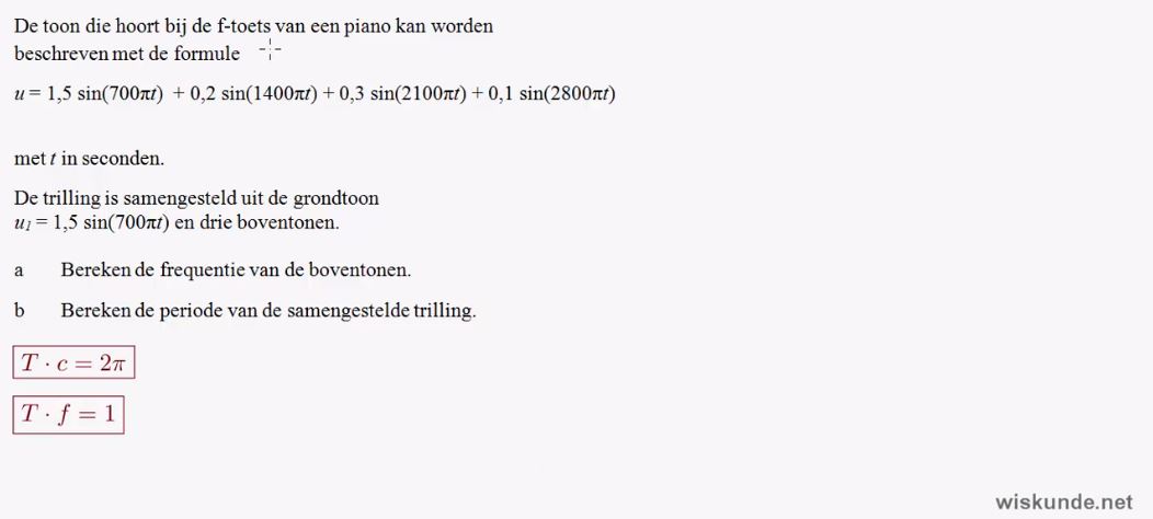 Cirkelbewegingen en trillingen Opgave 47
