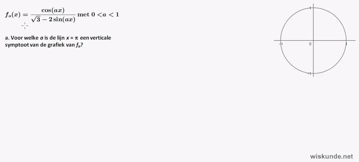 Asymptoten bij gebroken functies Opgave 29