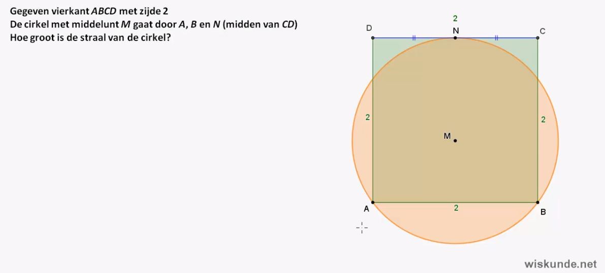 Vergelijkingen bij meetkundige figuren Opgave 9