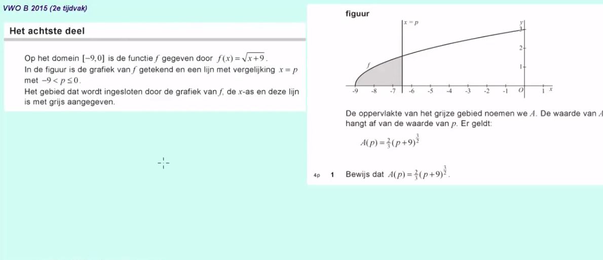 Differentiaal- en integraalrekening Opgave 22