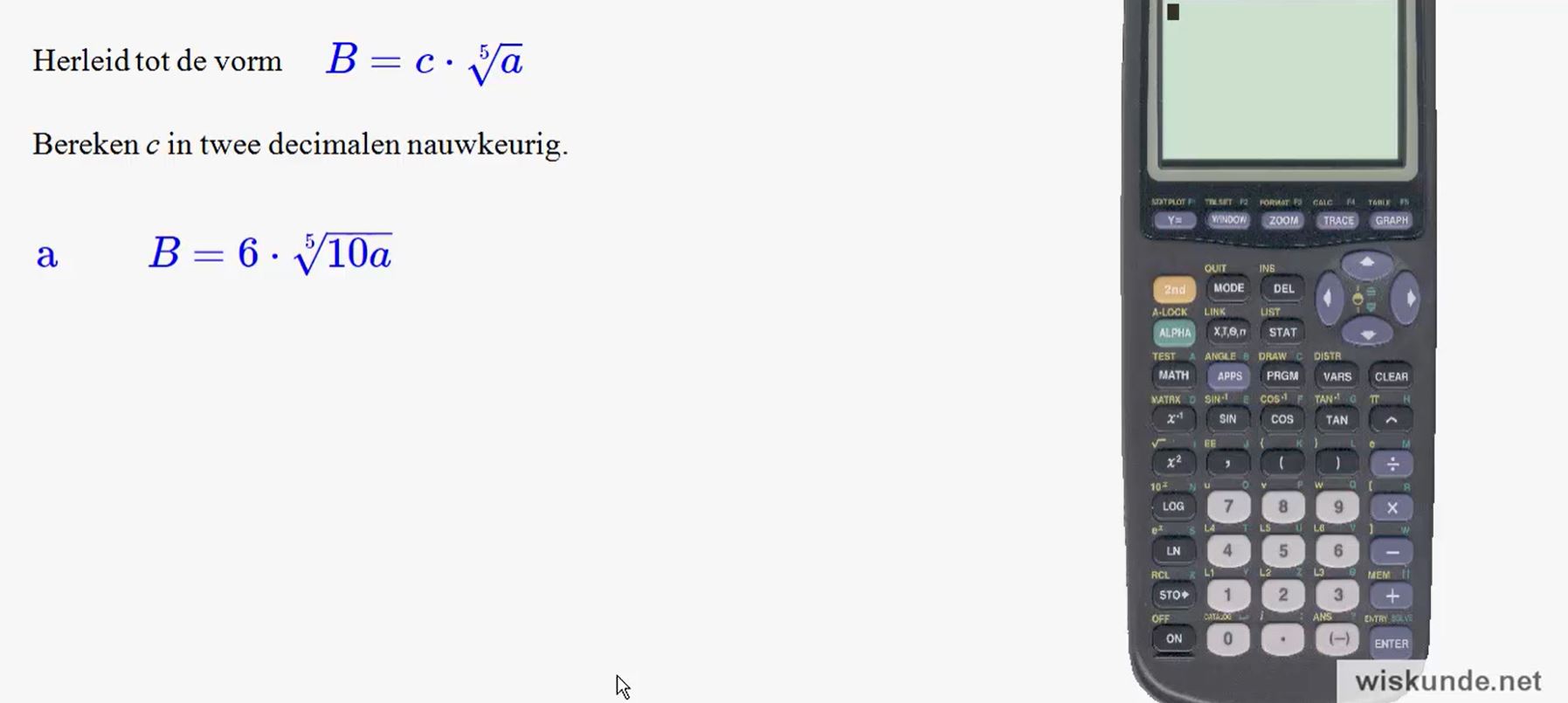 Machten en wortels Opgave 35