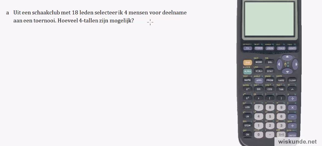 Permutaties en combinaties Opgave 43