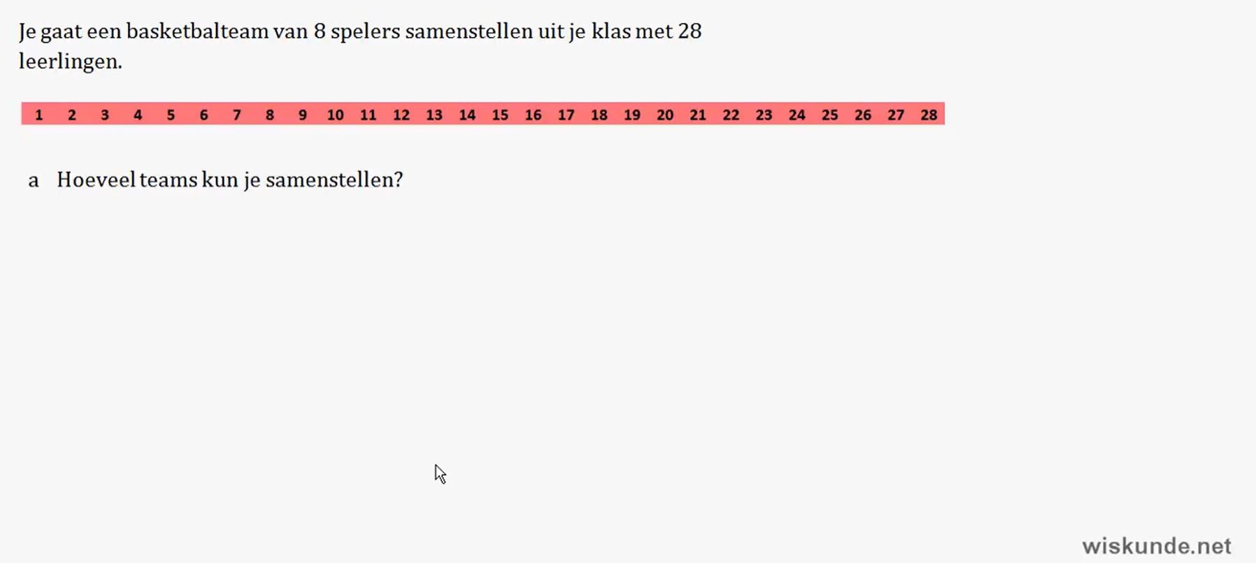Permutaties en combinaties Opgave 46