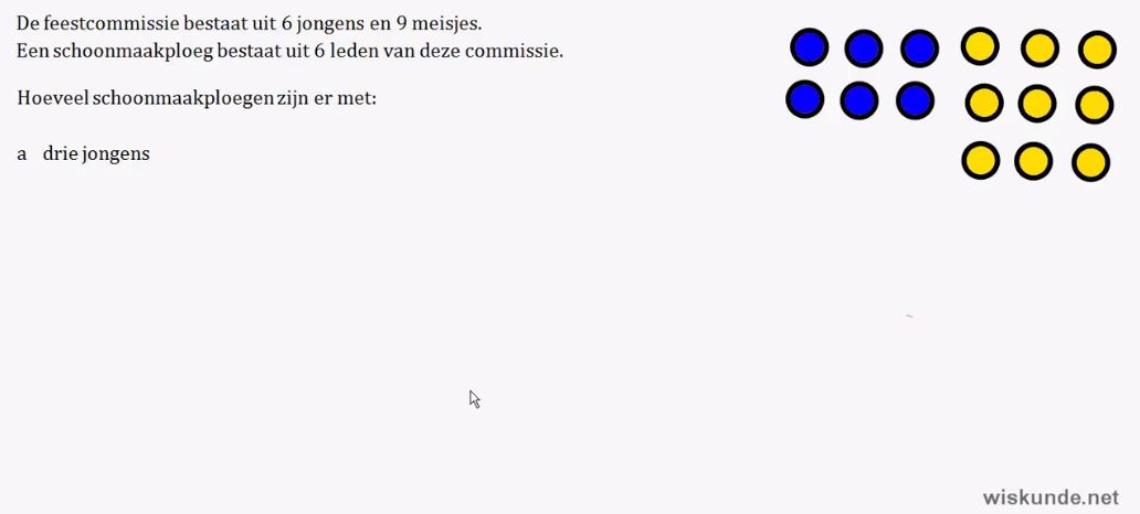 Permutaties en combinaties Opgave 49