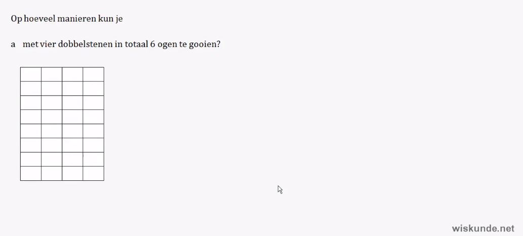 Rijtjes en roosters Opgave 60