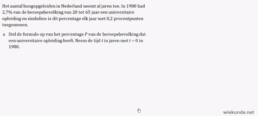 Lineaire formules Opgave 9