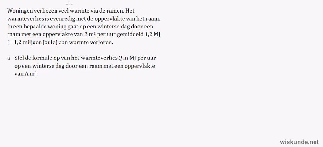 Verbanden en berekeningen Opgave 57