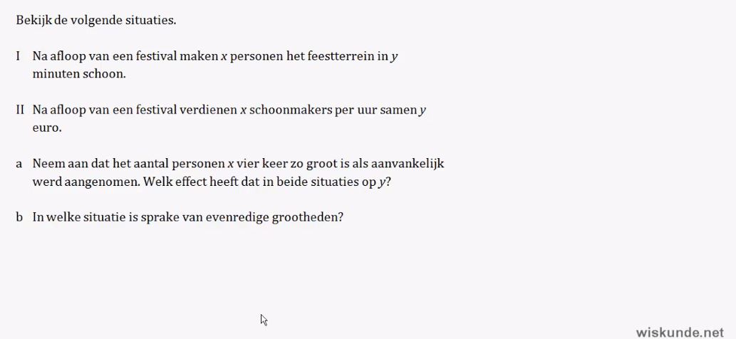 Verbanden en berekeningen Opgave 59