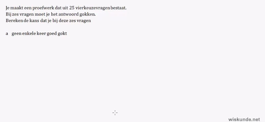 Het herhalen van kansexperimenten Opgave 55