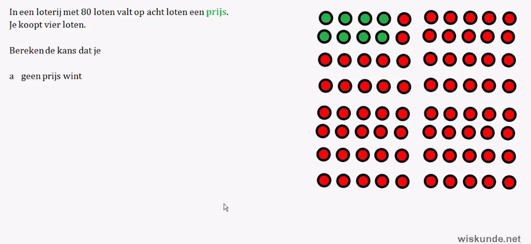 Het herhalen van kansexperimenten Opgave 60