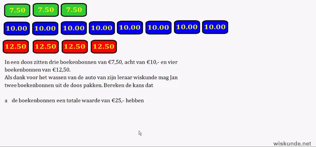 Het herhalen van kansexperimenten Opgave 65