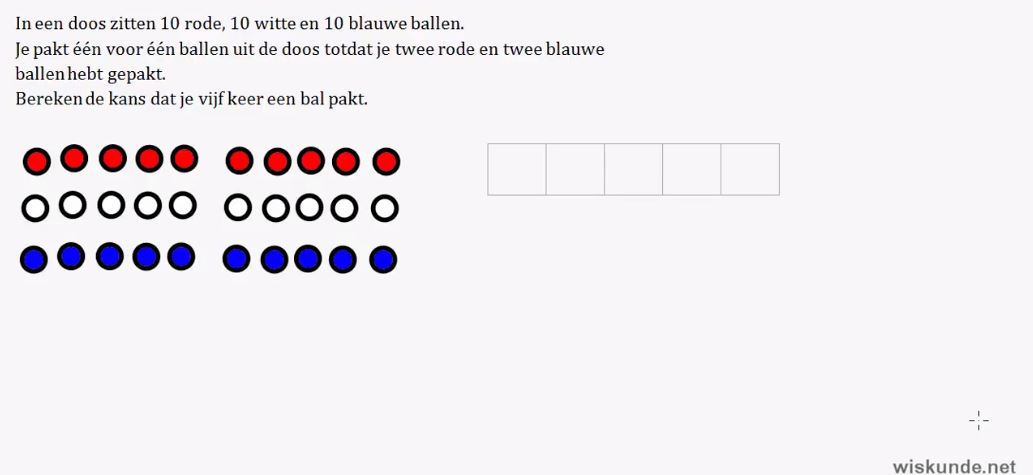 Het herhalen van kansexperimenten Opgave 76