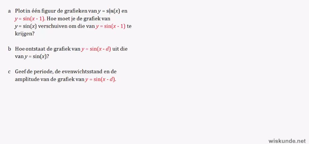Sinusoïden opgave 5