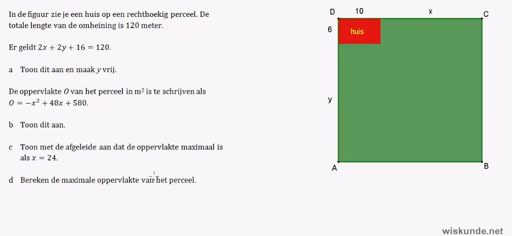 Optimaliseren opgave 39