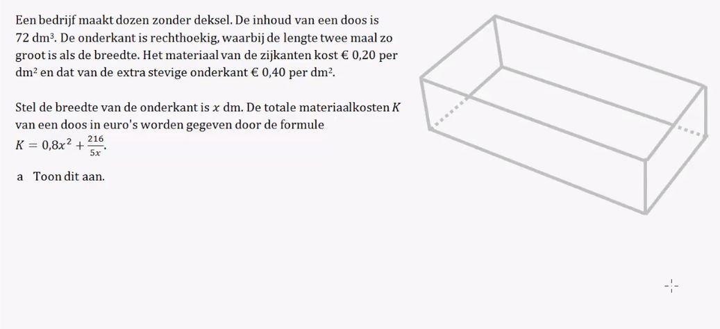 Optimaliseren opgave 49