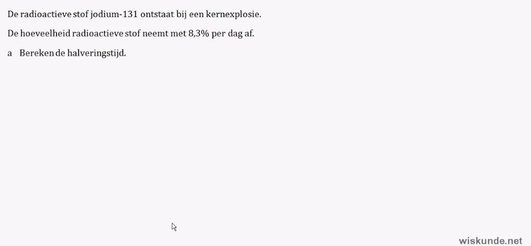 Exponentiële groei Opgave 17