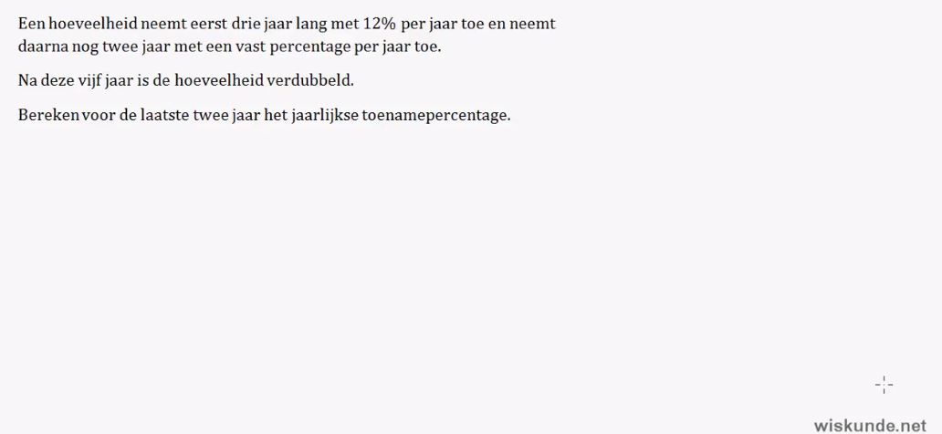 Exponentiële groei Opgave 21