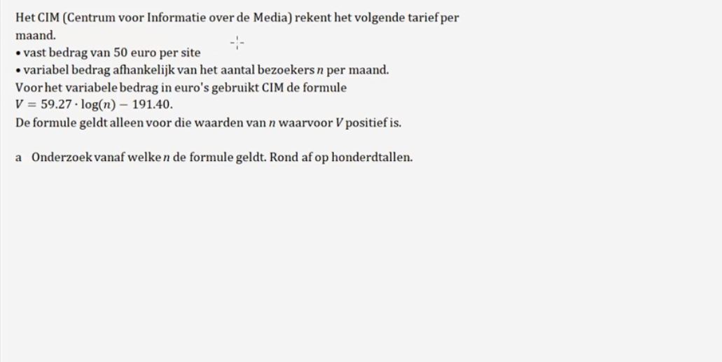 Werken met logaritmen Opgave 59