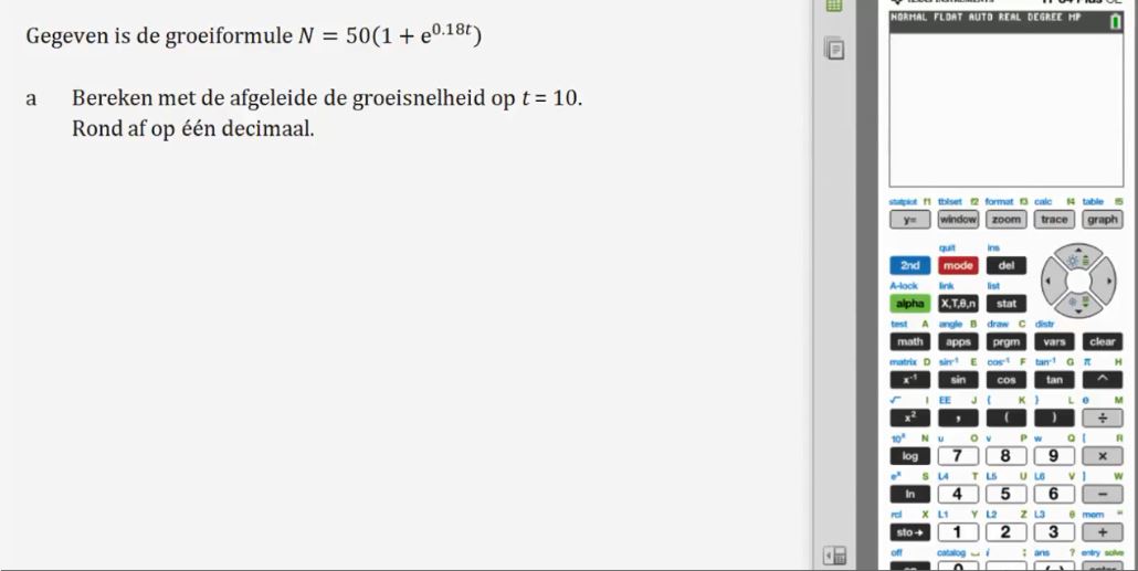 Groeisnelheid opgave 64