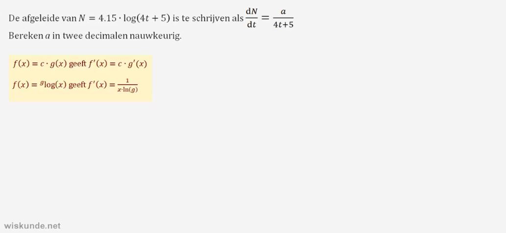 Groeisnelheid opgave 73