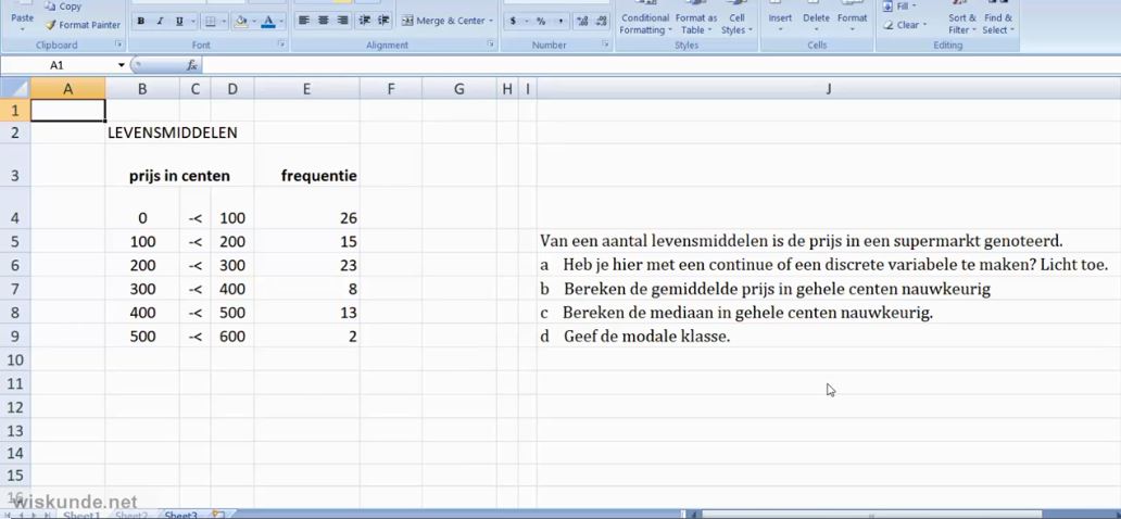 Centrummaten en variabelen Opgave 24