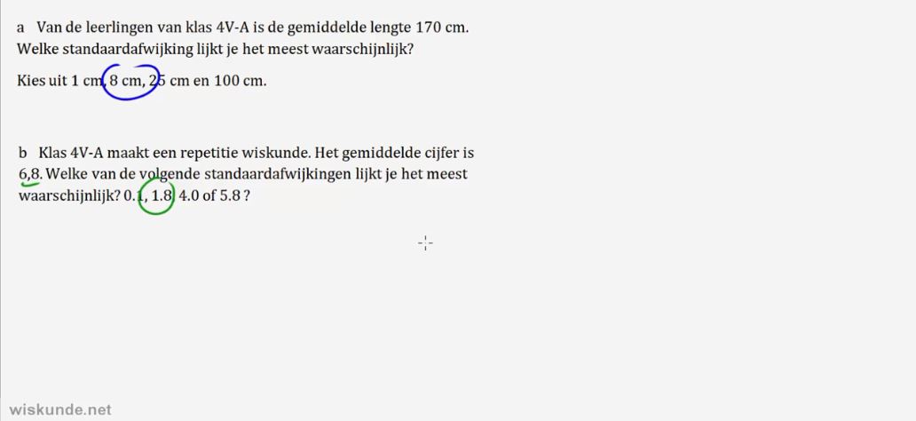 Spreidingsmaten Opgave 39