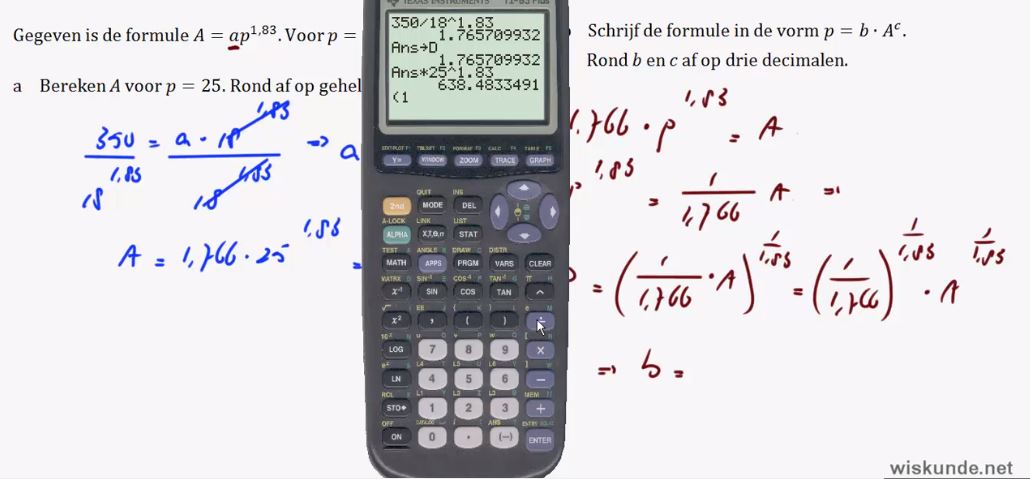 Formules met machten Opgave 63