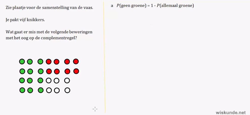 De complementregel Opgave 24