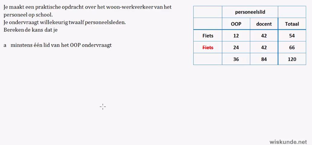 De complementregel Opgave 26