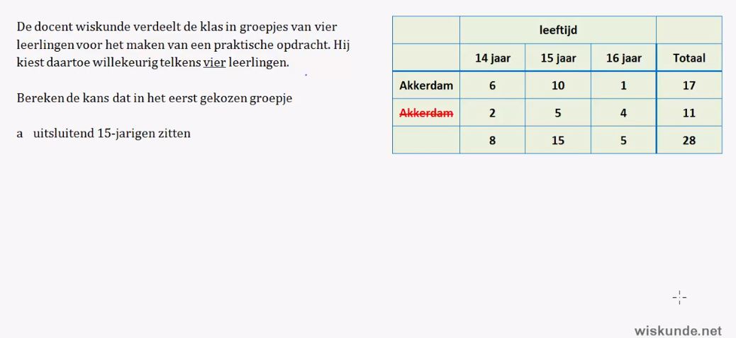 De complementregel Opgave 28